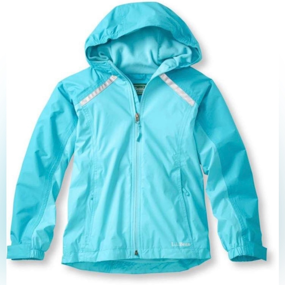 Kids' Trail Rain Jacket Blue/Green Teal sz Medium 5-6 GUC